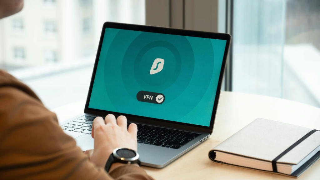 VPN service protecting online privacy and remote work security