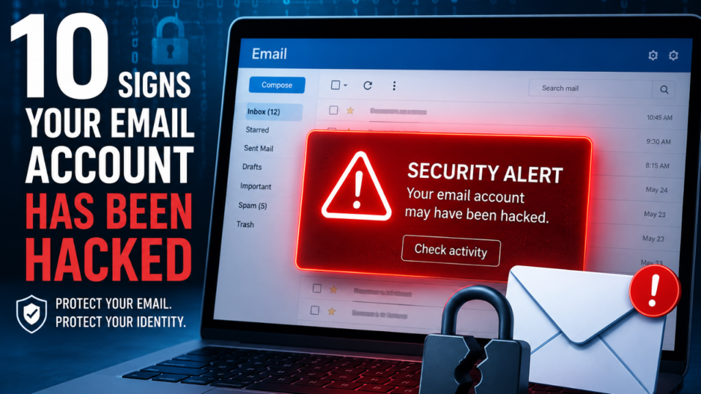 Warning signs of a hacked email account and cybersecurity protection